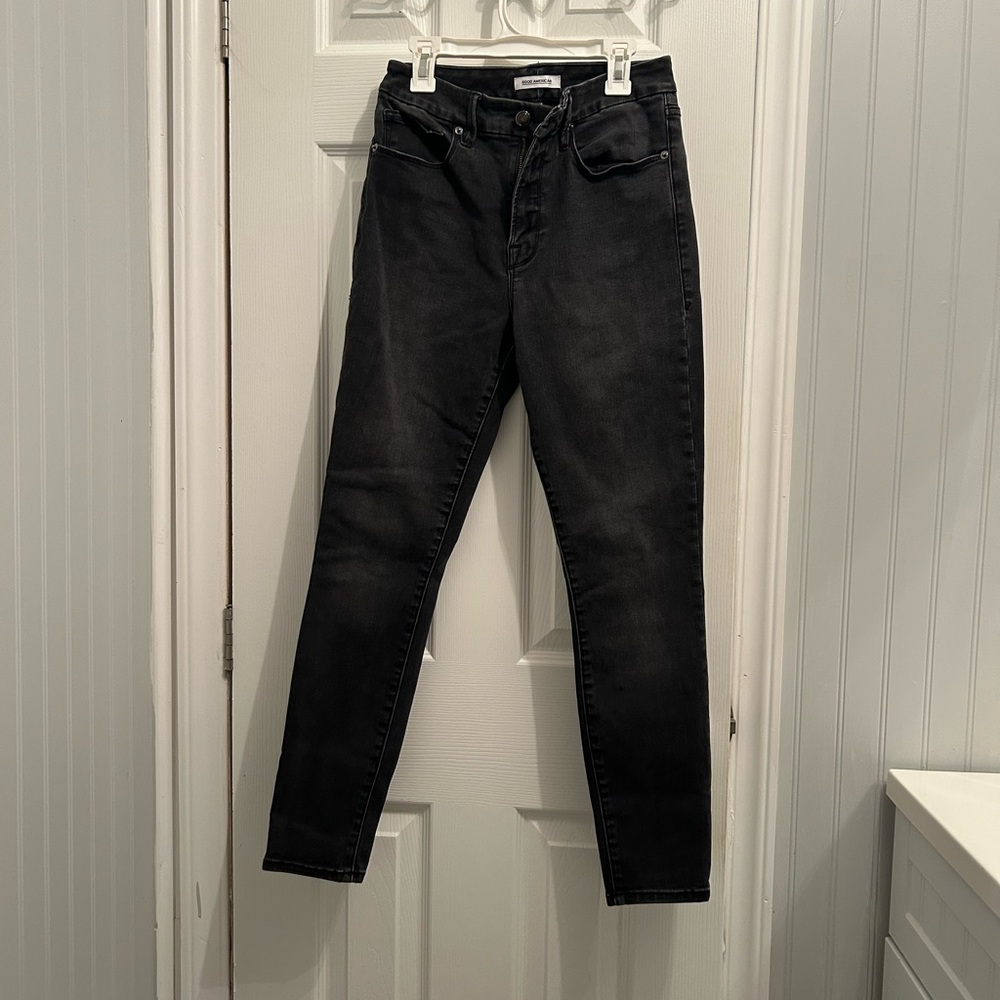 Good American Black Skinny High-Rise Jeans
